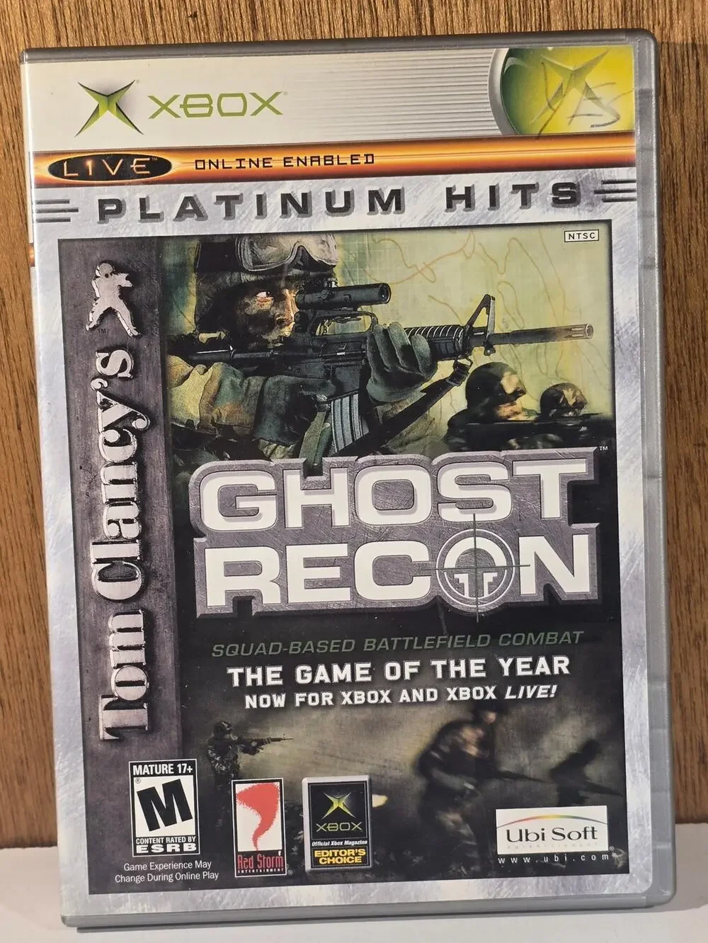 Tom Clancy's Ghost Recon Platinum Hits Xbox Game Complete In Box CIB